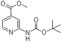 2-[[(1,1-Dimethylethoxy)carbonyl]amino]-4-pyridinecarboxylic acid methyl ester molecular structure (CAS 639091-75-1)