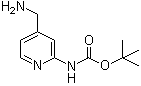 (4-Aminomethylpyridin-2-yl)carbamic acid tert-butyl ester molecular structure (CAS 639091-78-4)