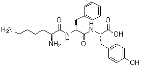 L-Lysyl-L-phenylalanyl-L-tyrosine molecular structure (CAS 63958-93-0)