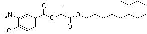 3-Amino-4-chlorobenzoic acid 2-dodecyloxy-1-methyl-2-oxoethyl ester molecular structure (CAS 63966-96-1)