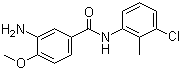 3-Amino-4-methoxy-(3'-chloro-2'-methyl)benzanilide molecular structure (CAS 63969-05-1)