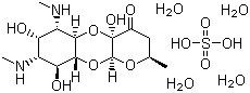 structure of CAS# 64058-48-6, 硫酸大观霉素(四水)