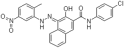 CAS # 6410-30-6, Pigment Red 8, C.I. 12335, N-(4-Chlorophenyl)-3-hydroxy-4-[(2-methyl-5-nitrophenyl)azo]-2-naphthalenecarboxamide