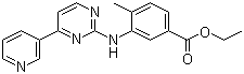 structure of CAS# 641569-97-3, 4-甲基-3-[[4-(3-吡啶基)-2-嘧啶基]氨基]苯甲酸乙酯