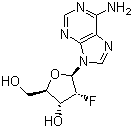 structure of CAS# 64183-27-3, 2'-氟-2'-脱氧腺苷