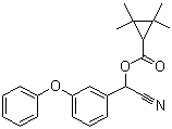 CAS # 64257-84-7, Fenpropathrin, 2,2,3,3-Tetramethylcyclopropanecarboxylic acid cyano(3-phenoxyphenyl)methyl ester