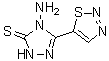 4-氨基-2,4-二氢-5-(1,2,3-噻二唑-5-基)-3H-1,2,4-三唑-3-硫酮分子结构 (CAS 64369-17-1)