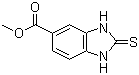 structure of CAS# 64375-41-3, 2,3-二氢-2-硫酮-1H-苯并咪唑-5-甲酸甲酯