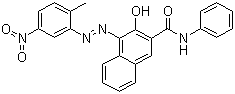 CAS 登录号：6448-95-9, 颜料红 22, 3-羟基-4-[(2-甲基-5-硝基苯基)偶氮]-N-苯基-2-萘甲酰胺