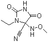 structure of CAS# 644972-55-4, 3-乙基-4-(甲氧基氨基)-2,5-二氧代咪唑烷-4-腈