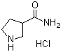3-吡咯烷甲酰胺盐酸盐分子结构 (CAS 644972-57-6)