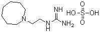 structure of CAS# 645-43-2, 胍乙啶单硫酸盐