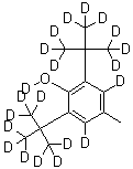 structure of CAS# 64502-99-4, 2,6-Bis[1,1-di(methyl-d<sub>3</sub>)ethyl-2,2,2-d<sub>3</sub>]-4-methylphen-3,5-d<sub>2</sub>-ol-d