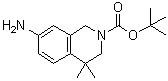 7-氨基-4,4-二甲基-3,4-二氢-1H-异喹啉-2-羧酸叔丁酯分子结构 (CAS 645418-66-2)
