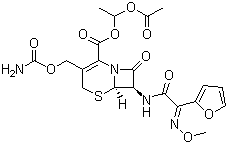 structure of CAS# 64544-07-6, Cefuroxime 1-acetoxyethyl ester