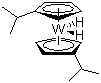 双(异丙基环戊二烯)二氢化钨分子结构 (CAS 64561-25-7)