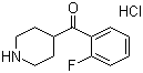 structure of CAS# 64671-29-0, 4-(2-氟苯甲酰基)哌啶盐酸盐