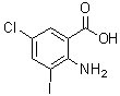 structure of CAS# 64724-23-8, 2-Amino-5-chloro-3-iodobenzoic acid