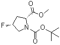 structure of CAS# 647857-43-0, 4-(R)-氟吡咯烷-N,2-(R)-二甲酸 1-叔丁酯 2-甲酯