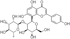 Vitexin-2-O-rhamnoside molecular structure (CAS 64820-99-1)