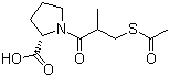structure of CAS# 64838-55-7, (2S)-1-(3-Acetylthio-2-methyl-1-oxopropyl)-L-proline
