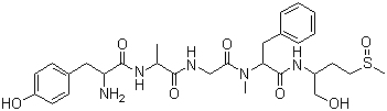 CAS # 64854-64-4, FK 33-824, Damme, SAN 33-824, Sandoz 33-824, Sandoz FK 33-824, L-Tyrosyl-D-alanylglycyl-N-[(1S)-1-(hydroxymethyl)-3-(methylsulfinyl)propyl]-Nalpha-methyl-L-phenylalaninamide