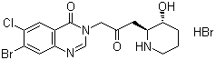 structure of CAS# 64924-67-0, Halofuginone hydrobromide