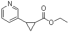 structure of CAS# 649766-32-5, 2-(3-Pyridinyl)cyclopropanecarboxylic acid ethyl ester