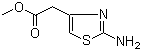 2-氨基-4-噻唑乙酸甲酯分子结构 (CAS 64987-16-2)