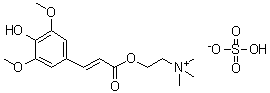 CAS # 6509-38-2, Sinapine bisulfate, 2-[[3-(4-Hydroxy-3,5-dimethoxyphenyl)-1-oxo-2-propen-1-yl]oxy]-N,N,N-trimethylethanaminium sulfate (1:1)