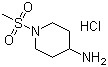 structure of CAS# 651057-01-1, 1-甲磺酰基哌啶-4-胺盐酸盐