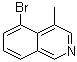 5-溴-4-甲基异喹啉分子结构 (CAS 651310-24-6)