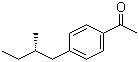 (S)-(+)-4'-(2-甲基丁基)苯乙酮分子结构 (CAS 65134-00-1)