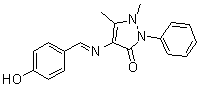 4-[(对羟基亚苄基)氨基]安替比林分子结构 (CAS 65144-69-6)