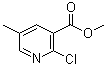 2-氯-5-甲基-3-吡啶羧酸甲酯分子结构 (CAS 65169-43-9)