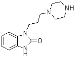 CAS # 65214-57-5, 1,3-Dihydro-1-[3-(1-piperazinyl)propyl]-2H-benzimidazol-2-one, R 36716