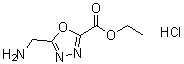 structure of CAS# 652158-84-4, 5-(Aminomethyl)-1,3,4-oxadiazole-2-carboxylic acid ethyl ester monohydrochloride