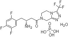 structure of CAS# 654671-77-9, 磷酸西他列汀一水合物