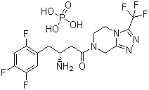 磷酸西他列汀分子结构 (CAS 654671-78-0)