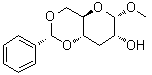甲基 3-脱氧-4,6-O-[(R)-苯基亚甲基]-alpha-D-吡喃核己糖苷分子结构 (CAS 65530-28-1)