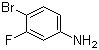 structure of CAS# 656-65-5, 4-溴-3-氟苯胺