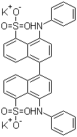 structure of CAS# 65664-81-5, 4,4'-二苯胺基-1,1'-联萘-5,5'-二磺酸二钾盐