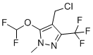 CAS # 656825-76-2, 4-(Chloromethyl)-5-(difluoromethoxy)-1-methyl-3-(trifluoromethyl)-1H-pyrazole