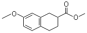 structure of CAS# 65844-56-6, Methyl 1,2,3,4-tetrahydro-7-methoxy-2-naphthalenecarboxylate