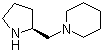 CAS # 65921-41-7, (S)-2-(Piperidinomethyl)pyrrolidine, 1-((2S)-Pyrrolidin-2-ylmethyl)piperidine