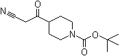 structure of CAS# 660406-84-8, 4-(2-氰基乙酰基)哌啶-1-羧酸叔丁酯