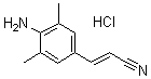 structure of CAS# 661489-23-2, (E)-3-(4-Amino-3,5-dimethylphenyl)-2-propenenitrile hydrochloride