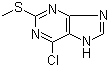 6-氯-2-甲硫基-7H-嘌呤分子结构 (CAS 66191-23-9)