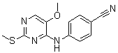4-[[5-甲氧基-2-(甲硫基)-4-嘧啶基]氨基]苯甲腈分子结构 (CAS 6623-82-1)