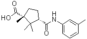 CAS 登录号：6626-17-1, (1R,3S)-1,2,2-三甲基-3-[[(3-甲基苯基)氨基]羰基]环戊烷羧酸